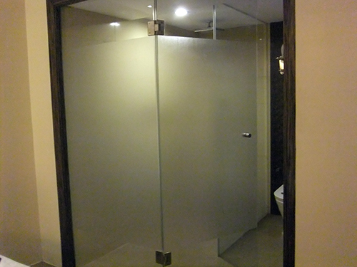 Shower area at Genova suites